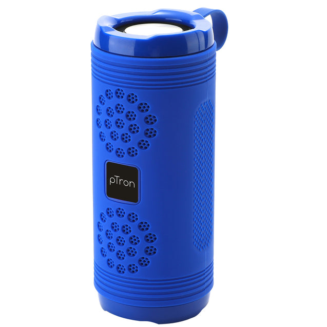 pTron Quinto Evo 8W Wireless Bluetooth Speaker w/ 12Hrs Playtime, Multi-Play Modes BT5.0/3.5mm Aux/Micro SD Card/USB Drive Slots, Integrated Music & Call Controls, Portable, TWS Feature (Royal Blue)