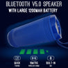 pTron Quinto Evo 8W Wireless Bluetooth Speaker w/ 12Hrs Playtime, Multi-Play Modes BT5.0/3.5mm Aux/Micro SD Card/USB Drive Slots, Integrated Music & Call Controls, Portable, TWS Feature (Royal Blue)