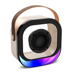 pTron Fusion Moment 10W Mini Bluetooth Speaker with Immersive Sound, Transparent Design, Vivid RGB Lights, 6Hrs Playtime, Bluetooth V5.3, TWS Pairing & Type C Charging Port (Ivory)