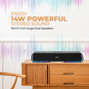 pTron Fusion One 14W Bluetooth Soundbar Speaker, 20Hrs Playback Time, Vivid 10 RGB Modes, Mini Soundbar for Phones/TV/Laptops/Tablets, Multi Modes BT5.3/3.5mm Aux/TF Card/USB/ (Obsidian)