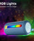 pTron Fusion Buzz 14W Bluetooth Speaker w/Immersive Sound, 8hrs Playback, Rhythmic RGB Lights, Multi-Play Modes BT5.3/TF Card/USB, TWS Feature, Integrated Controls, Portable, Type-C Charging (Navy)
