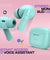 pTron Bassbuds Air In-Ear TWS Earbuds with 13mm Driver for Immersive Sound, 32Hrs Playtime, Clear Calls, Bluetooth V5.1, Touch Control, TypeC Fast Charging, Voice Assist & IPX4 Water Resistant (Mint Green)