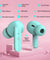 pTron Bassbuds Air In-Ear TWS Earbuds with 13mm Driver for Immersive Sound, 32Hrs Playtime, Clear Calls, Bluetooth V5.1, Touch Control, TypeC Fast Charging, Voice Assist & IPX4 Water Resistant (Mint Green)