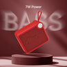 pTron Musicbot Pop V2 7W Bluetooth Speaker with Pristine Sound, Alluring Bass, 6hrs Playtime, Compact Size, TWS Feature, Multi-Playback Modes-BT5.4/TF Card/USB, Metal Grill & Type-C Charging (Red)