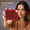 pTron Musicbot Pop V2 7W Bluetooth Speaker with Pristine Sound, Alluring Bass, 6hrs Playtime, Compact Size, TWS Feature, Multi-Playback Modes-BT5.4/TF Card/USB, Metal Grill & Type-C Charging (Red)