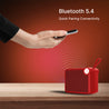 pTron Musicbot Pop V2 7W Bluetooth Speaker with Pristine Sound, Alluring Bass, 6hrs Playtime, Compact Size, TWS Feature, Multi-Playback Modes-BT5.4/TF Card/USB, Metal Grill & Type-C Charging (Red)