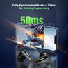 pTron Bassbuds B51 Gaming In-Ear TWS Earbuds, 50ms Low Gaming Latency, 40H Playtime, Dual Mic with ENC for Clear Calls, Bluetooth 5.1, Deep Bass & IPX4 (Black)