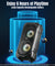 pTron Fusion Party 40W Karaoke Bluetooth Party Speaker with 3M Wired Microphone, Dual Drivers, RGB Lights, USB/SD Card/FM Radio Playback, Auto TWS Function & Remote Control (Black)