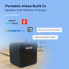pTron Musicbot Cube Portable Alexa Built-in Smart Speaker, Immersive Audio, 6 Hours Playback, Mic Mute/Un-Mute, Noise Reduction, Echo Cancellation, Bluetooth 4.2, Aux Support & RGB LEDs (Blue)