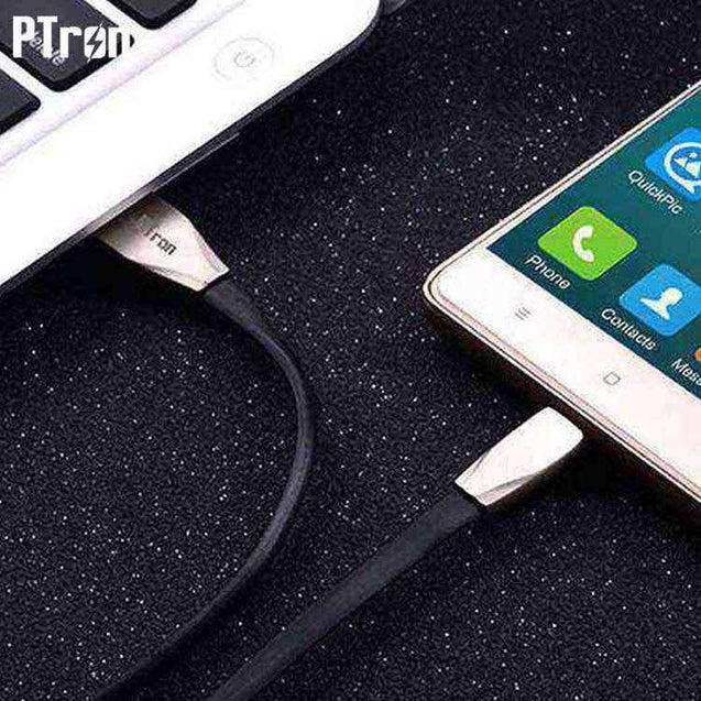 PTron Dual Sided 2 in 1 USB 2.4A High Capacity Sync Charging Cable For All Smartphones