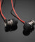 PTron HBE6 Earphone Metal Bass Headphone With Mic For All Smartphones (Black & Red)