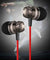 PTron HBE6 Earphone Metal Bass Headphone With Mic For All Smartphones (Black & Red)