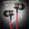 PTron HBE6 Earphone Metal Bass Headphone With Mic For All Smartphones (Black & Red)