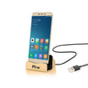 PTron Cradle Docking Station Charger Stand Adapter With Micro USB For All Android Phones (Gold)