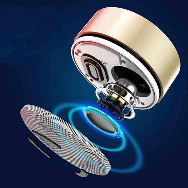 PTron Sonor Bluetooth Speaker New Fashionable Wireless Speaker For All Smartphones (Gold)