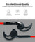 PTron Swift Headset Universal In-Ear Sports Stereo Earphone For All Smartphones (Black/Red)