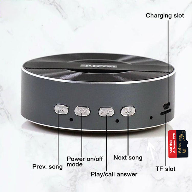 PTron Musicbot Mini Bluetooth Speaker Portable Wireless Speaker Support TF, USB For All Smartphones