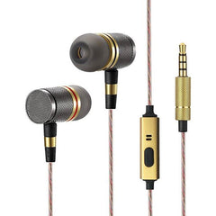 PTron Aristo In-ear Headphone with Noise Cancellation for All Smartphones (Gold)