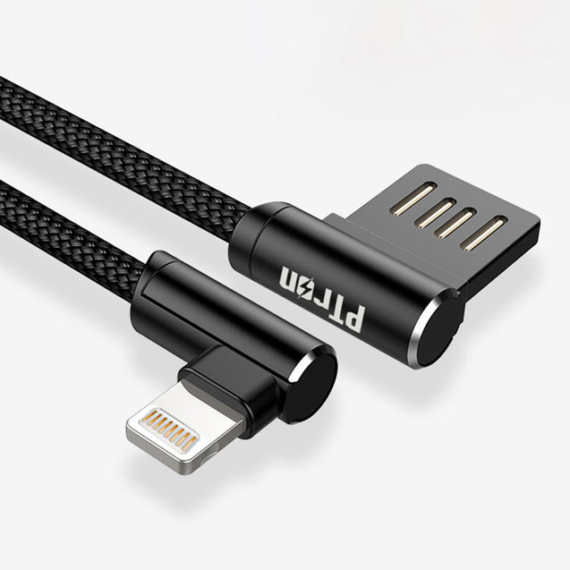 PTron Solero USB Lightning Cable - L Shape Design Sync Data Cable Charger For iOS Smartphones
