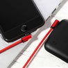 PTron Solero USB Lightning Cable - L Shape Design Sync Data Cable Charger For iOS Smartphones (Red)