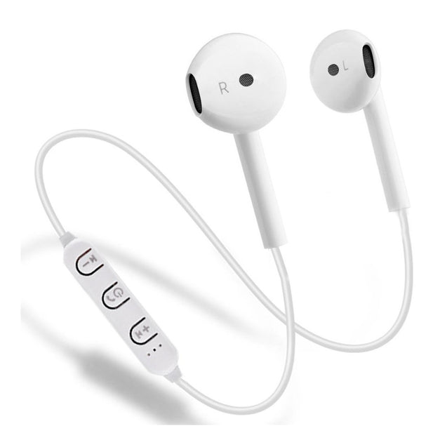 PTron Avento Bluetooth Headphones In-Ear Wireless Headset For All Smartphones (White)