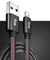 PTron Indigo 2A 3 In 1 Sync Charging Cable Jeans Cloth USB Data Cable For Smartphones (Black)