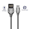 PTron Falcon Pro 2.1A USB To Micro USB Data Cable For Android Smartphones (Black)