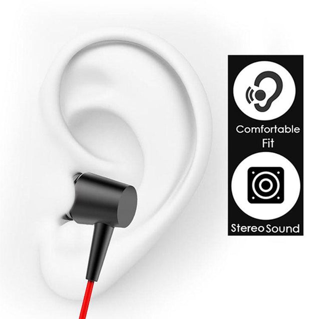 PTron Alpha In-Ear Headset With Noise Cancellation And 3.5mm Jack For All Smartphones (Black/Red)