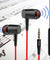 PTron Alpha In-Ear Headset With Noise Cancellation And 3.5mm Jack For All Smartphones (Black/Red)