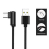 PTron Solero Lite 2A USB Cable L Shape Design Charging Cable For Type C Compatible Smartphones Black