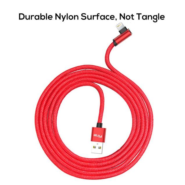PTron Solero Lite 2A Lightning USB Data Cable L Shape Charging Cable For IOS Smartphones (Red)