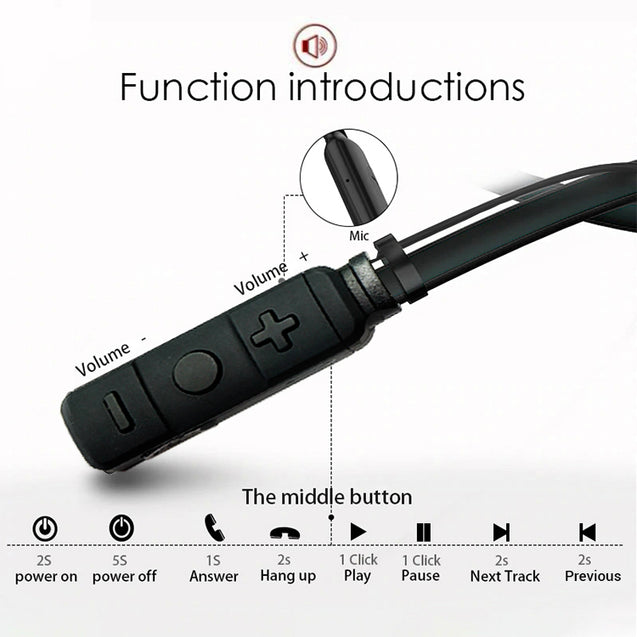 PTron Tangent Evo Bluetooth 5.0 Neckband Bluetooth Headset for All Smartphones (Black/Grey)