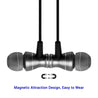 PTron Magg In-Ear Stereo Sound Magnetic Headphones with Mic & Volume Control (Grey/Black)