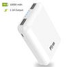 PTron Dynamo Z Dual USB 10000mAh Compact Power Bank for All Smartphones (White)