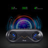 PTron Fusion Bluetooth 5.0 Surround Sound 10W Portable Wireless Speaker with LED Light (Black/Gold)