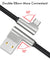 pTron Solero Pro 2.1A Fast Charging 90 Degree Nylon Braided 1.5 M Micro USB Cable - Black/Silver