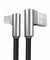 PTron Solero Pro 2.1A Fast Charging 90 Degree Nylon Braided 1.5 m Type C USB Cable - Black/Silver