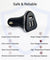 PTron Bullet 3.1A Fast Charging Car Charger with 3 USB Port & Micro USB Cable for All Mobile (Black)