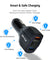 PTron Bullet Pro Quick Charge 3.0, 36W, 3 Port USB Smart Car Charger for All Smartphones (Black)