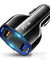 PTron Bullet Pro Quick Charge 3.0, 36W, 3 Port USB Smart Car Charger for All Smartphones (Black)
