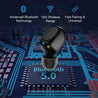 pTron Atom Bluetooth 5.0 Mono Headset with 180mAh Charging Case, Airpod All Smartphones - (Black)