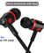 pTron HBE5 Raptor Stereo Sound Bass Wired Headphones with Mic (Black & Red)