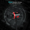 pTron HBE5 Raptor Stereo Sound Bass Wired Headphones with Mic (Black & Red)