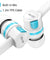 pTron HBE5 Raptor Stereo Sound Bass Wired Headphones with Mic (White & Blue)