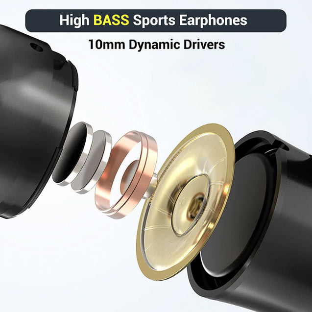 pTron BassFest In-Ear High Bass Stereo Sound Wireless Earphones - (Black)