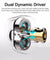 pTron Boom Duo Dual Driver In-Ear Stereo Sound Wired Headset with Mic - (Black & Gold)