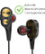 pTron Boom Duo Dual Driver In-Ear Stereo Sound Wired Headset with Mic - (Black & Gold)