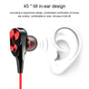 pTron Boom Duo Dual Driver In-Ear Stereo Sound Wired Headset with Mic - (Black & Red)