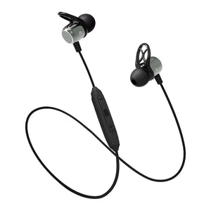 pTron Avento Plus Bluetooth 5.0 Magnetic Stereo Headphones for All Smartphones - (Grey/Black)