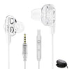 pTron Boom Pro 4D Hi-Fi Dual-driver Stereo Sound Wired Headset with Mic - (White)